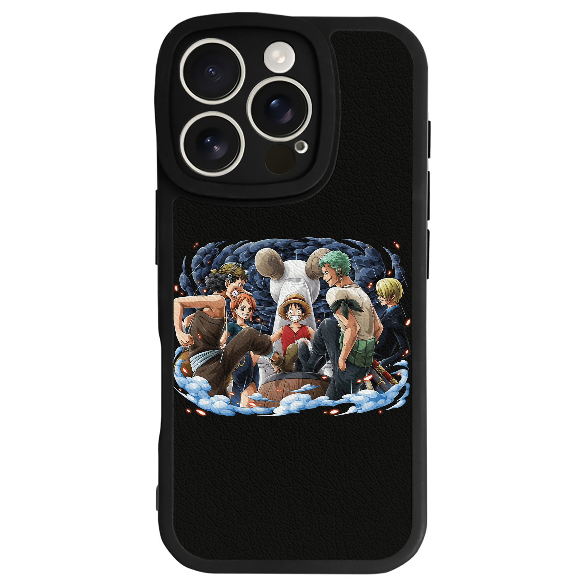 （画像用） ワンピース モンキー・D・ルフィ ONE PIECE Monkey D. Luffy 【iPhone 16シリーズ対応】シリコンスマホケース（レザー調） 材質：シリコン